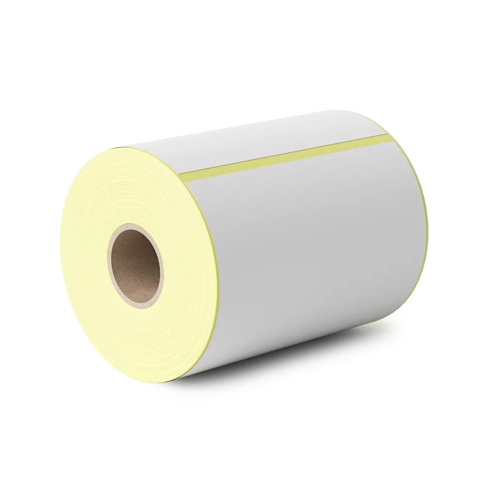 3. Eco Thermal Paper Logistics Label rolls yellow liner.webp